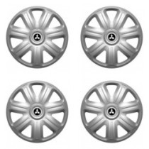 Puklice pre Mitsubishi (strieborné) 15 COMFORT