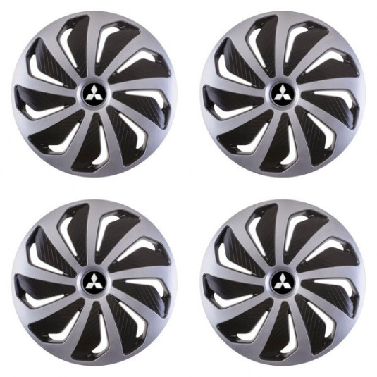 Puklice pre Mitsubishi (strieborné) 16 WIND SB