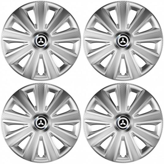 Puklice pre Mitsubishi (strieborné) 16 Aviator carbon RC 16 silver