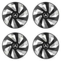 Puklice pre Mitsubishi (strieborné) 16 Vector RC black and silver