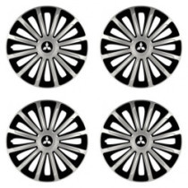 Puklice pre Mitsubishi (strieborné) 16 TREND silver and black
