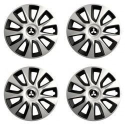 Puklice pre Mitsubishi (strieborné) 16 STRATOS double colour