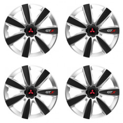 Puklice pre Mitsubishi (červené) 14 GTX CARBON silver/black