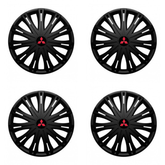 Puklice pre Mitsubishi (červené) 14 SPARK BLACK1