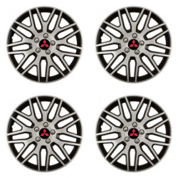 Puklice pre Mitsubishi (červené) 15 Dakar NC silver and black