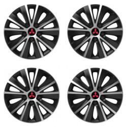 Puklice pre Mitsubishi (červené) 15 RAPIDE silver and black