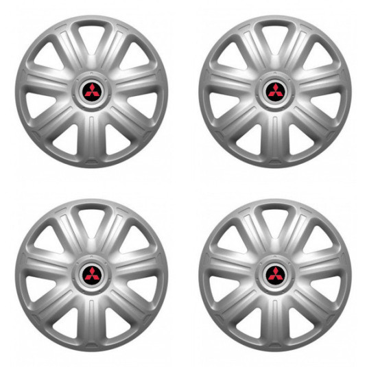 Puklice pre Mitsubishi (červené) 15 COMFORT