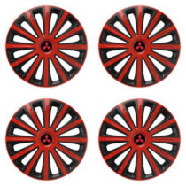 Puklice pre Mitsubishi (červené) 16 TREND red and black