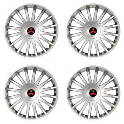 Puklice pre Mitsubishi (červené) 16 CRYSTAL silver