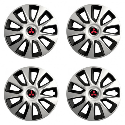 Puklice pre Mitsubishi (červené) 16 STRATOS double colour