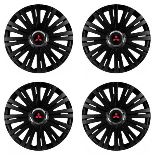 Puklice pre Mitsubishi (červené) 16 ACTIVE RC BLACK