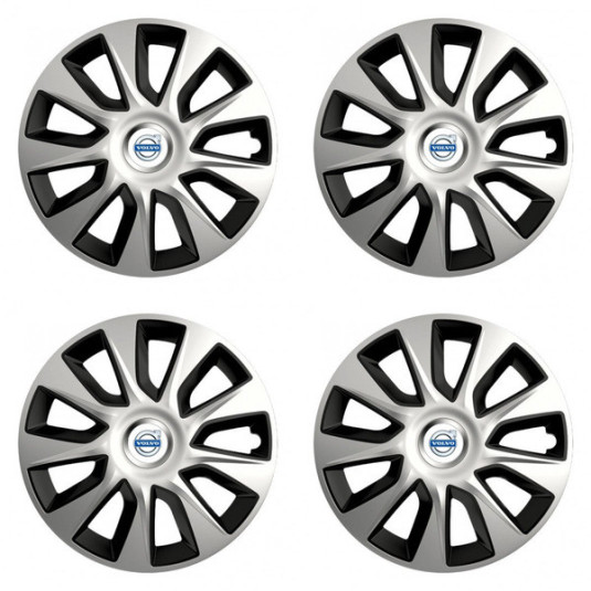 Puklice pre Volvo (biele) 15 STRATOS double colour - výpredaj