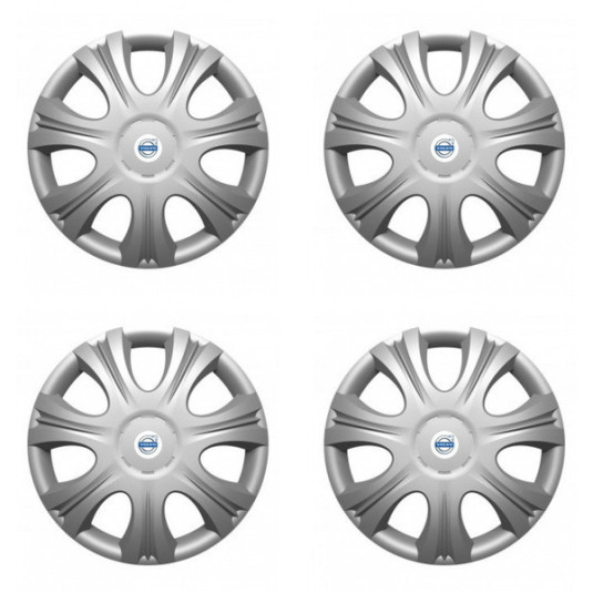 Puklice pre Volvo (biele) 15 IMPULSE