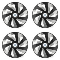 Puklice pre Volvo (biele) 16 Vector RC black and silver