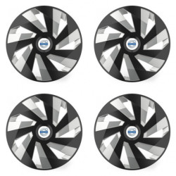 Puklice pre Volvo (biele) 16 Vector RC black and silver