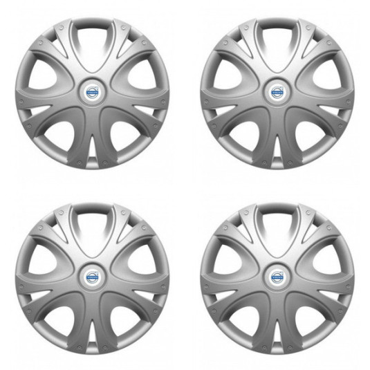 Puklice pre Volvo (biele) 16 DYNAMIC