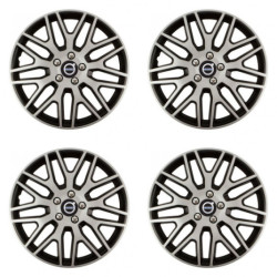 Puklice pre Volvo (čierne) 14 Dakar NC silver and black