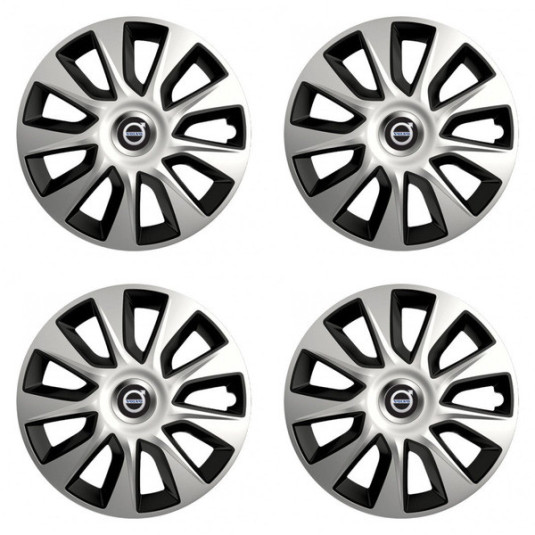 Puklice pre Volvo (čierne) 14 STRATOS double colour