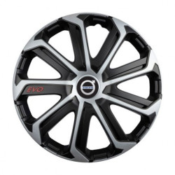 Puklice pre Volvo (čierne) 15 Evo black&silver