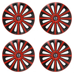 Puklice pre Volvo (čierne) 15 TREND red and black