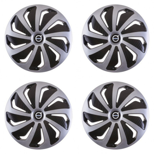 Puklice pre Volvo (čierne) 16 WIND SB