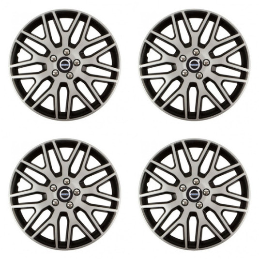 Puklice pre Volvo (čierne) 16 Dakar NC silver and black