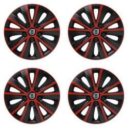 Puklice pre Volvo (čierne) 16 RAPIDE red and black