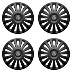 Puklice pre Fiat (čierny) 14 Luxury black
