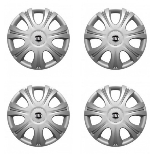 Puklice pre Fiat (čierny) 14 IMPULSE