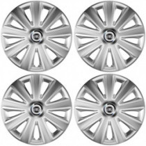 Puklice pre Fiat (čierny) 15 Aviator carbon silver