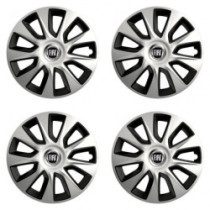 Puklice pre Fiat (čierny) 15 STRATOS double colour - výpredaj