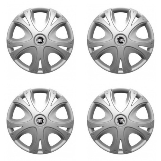 Puklice pre Fiat (čierny) 15 DYNAMIC