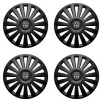 Puklice pre Fiat (čierny) 16 Luxury black