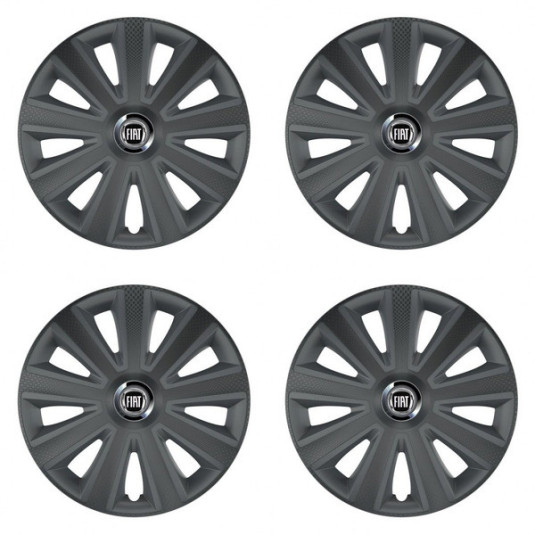 Puklice pre Fiat (čierny) 16 Aviator carbon RC16 grafite