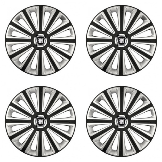 Puklice pre Fiat (čierny) 16 TREND RC double colour