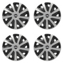 Puklice pre Fiat (čierny) pre dodávky 16 Craft silver and black