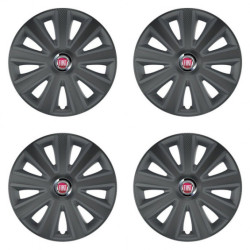 Puklice pre Fiat (červené) 14 Aviator carbon RC grafite