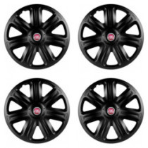 Puklice pre Fiat (červené) 14 COMFORT BLACK