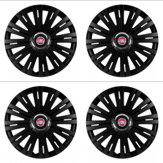 Puklice pre Fiat (červené) 14 ACTIVE RC BLACK