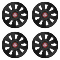 Puklice pre Fiat (červené) 15 STRATOS RR black