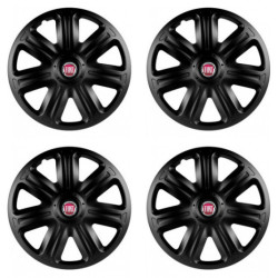 Puklice pre Fiat (červené) 15 COMFORT BLACK