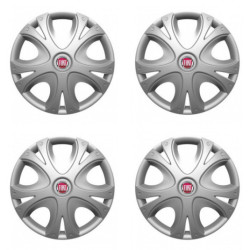 Puklice pre Fiat (červené) 15 DYNAMIC