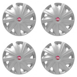 Puklice pre Fiat (červené) pre dodávky 15 Craft silver