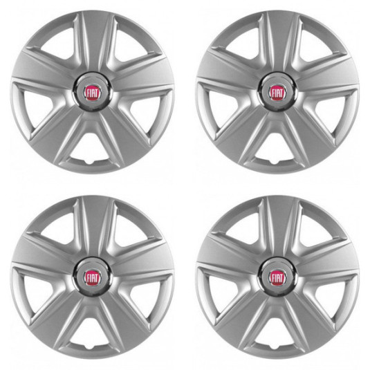 Puklice pre Fiat (červené) 16 ESPRIT RC