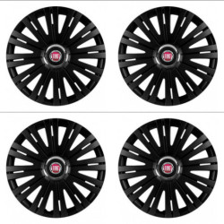 Puklice pre Fiat (červené) 16 ACTIVE RC BLACK