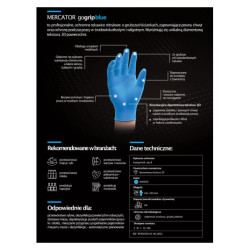 Nitrilové rukavice GoGrip modré veľkosť L, 50 ks