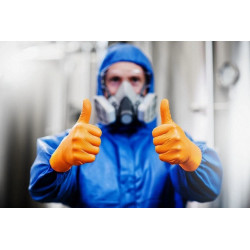 Nitrilové rukavice GoGrip oranžové veľkosti L, 50 ks