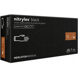 Nitrilové rukavice Nitrylex Basic veľkosť XL, 100 ks black