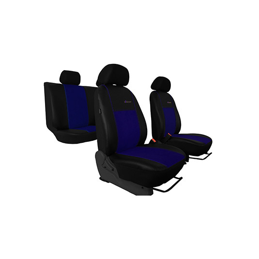 Poťahy pre SUZUKI IGNIS III (od 2016) Exclusive Alcantara (Alcantara-koža) modré