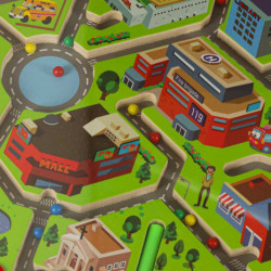 Magnetická drevená dosková hra s bludiskom na cestovanie veľké mesto 2 hráči